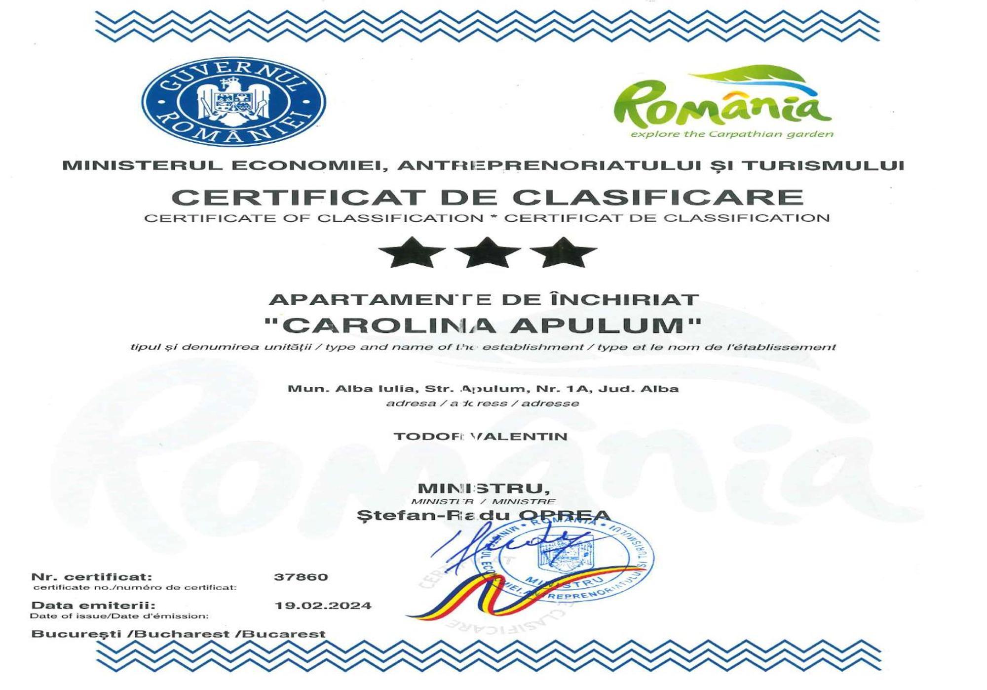 הוילה אלבה לוליה Vila Carolina Apulum מראה חיצוני תמונה